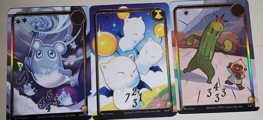 A selection of cards, all 1 or 2 stars.